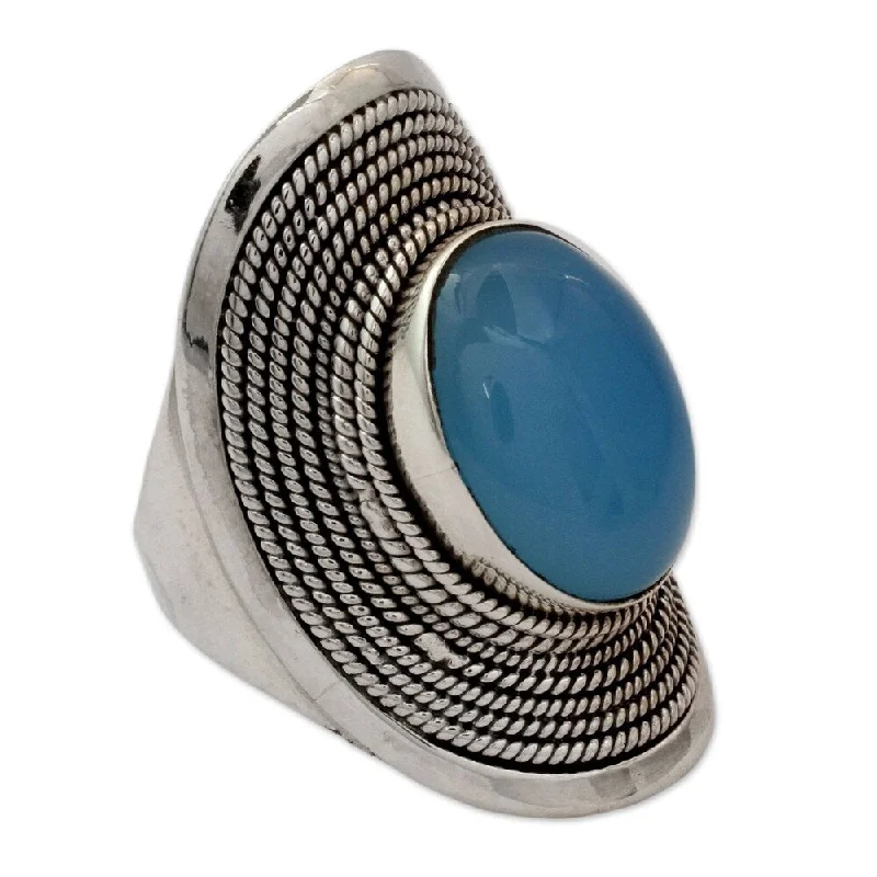 NOVICA Handmade Sterling Silver Jaipur Skies Ring (India)