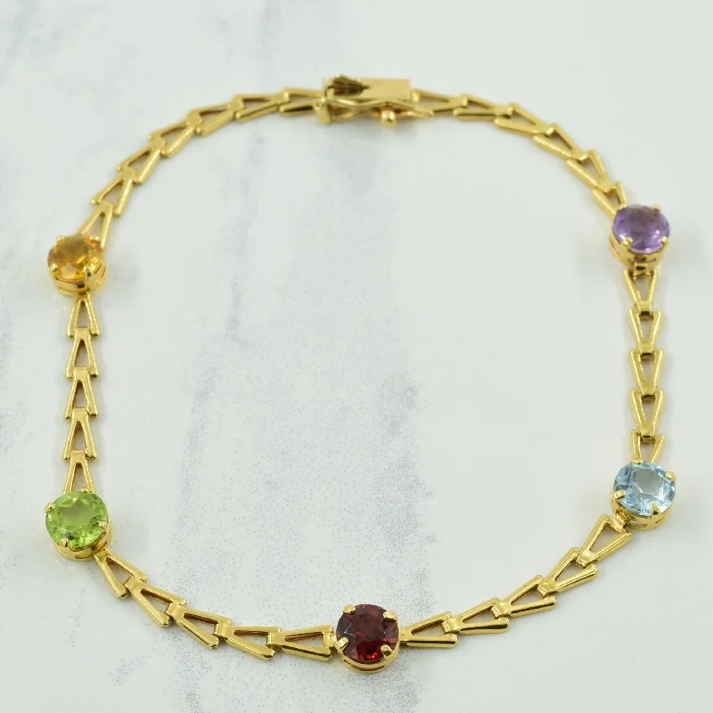 Multi Gemstone Bracelet | 2.50ctw | 6.75" |