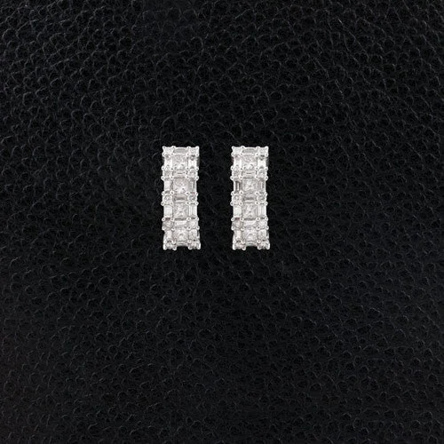 Half Hoop Diamond Earrings