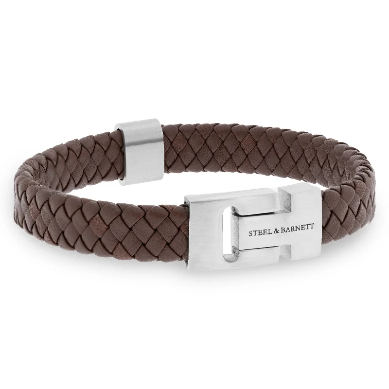 Harrison Nappa Leather Bracelet Brown LBH/003S