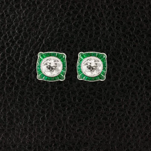 Emerald & Diamond Earrings