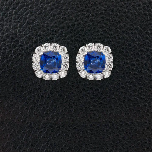 Sapphire & Diamond Earrings