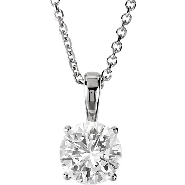 14KT GOLD 1/4 CT DIAMOND SOLITAIRE NECKLACE