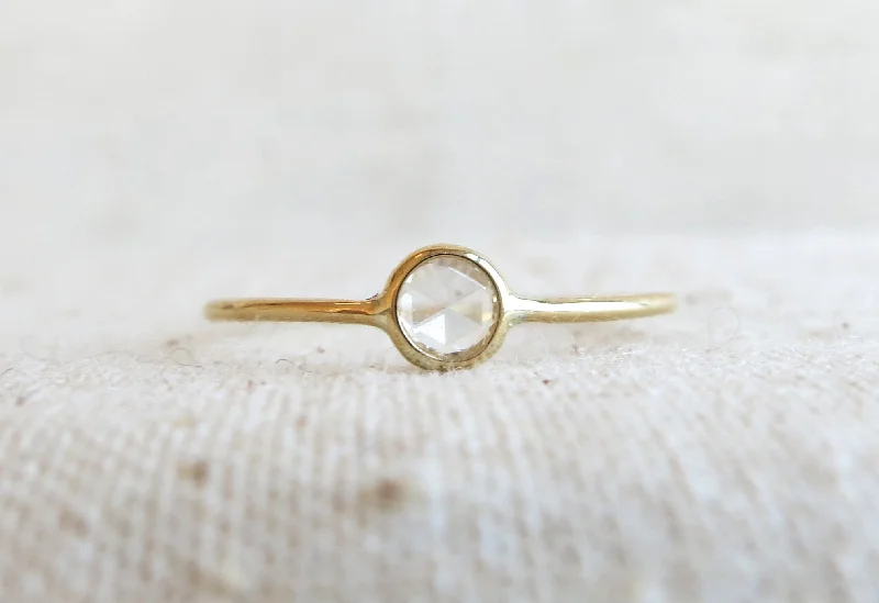 Mini Rose Cut Diamond Ring