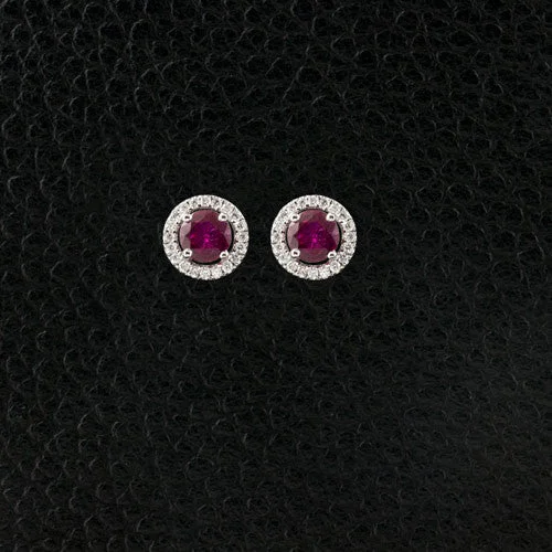 Ruby & Diamond Earrings