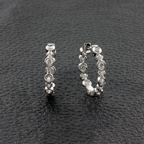 Diamond Hoop Earrings