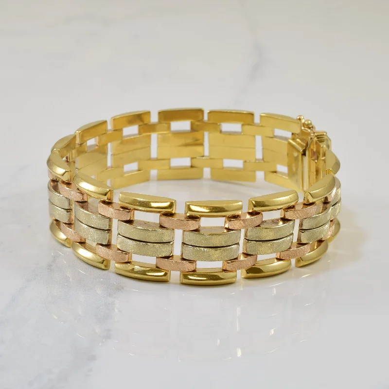 Textured Wide Chain Bracelet | 7.5" |