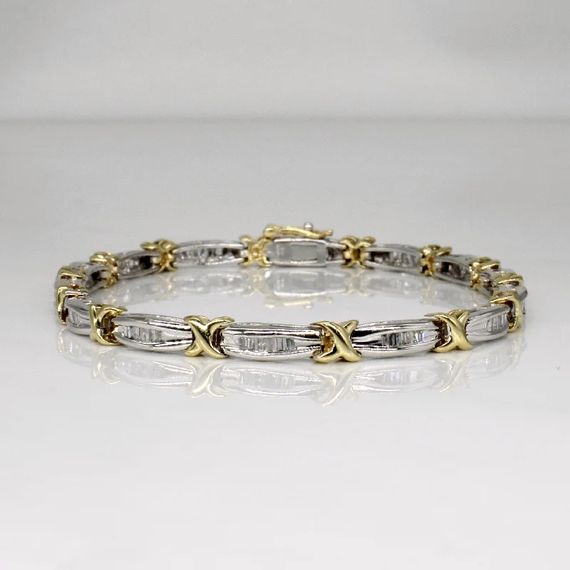 Tapered Baguette Cut Diamond Bracelet | 1.00ctw | 7.25" |