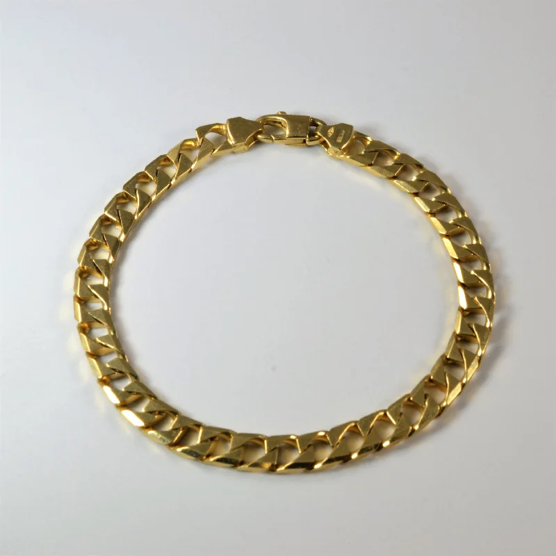 Yellow Gold Curb Link Bracelet | 8.5" |