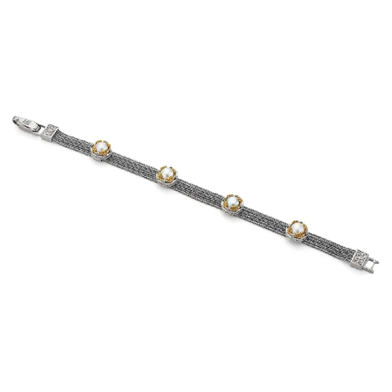 Petite Foxtail Pearl Bracelet with 18k Gold Vermeil