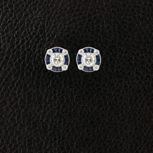 Sapphire & Diamond Earrings