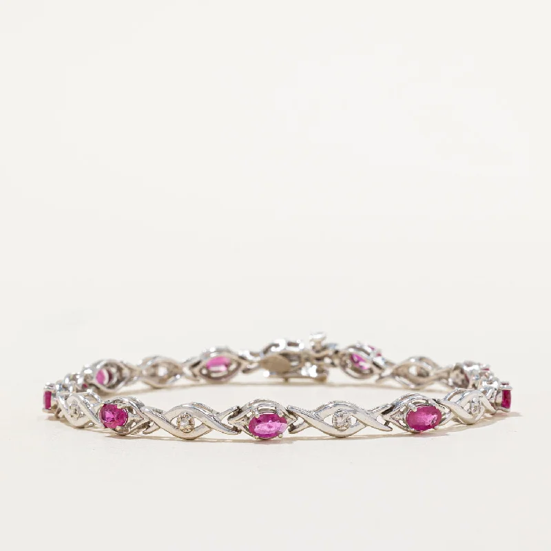 Ruby & Diamond Bracelet | 1.80ctw, 0.045ctw | 7" |