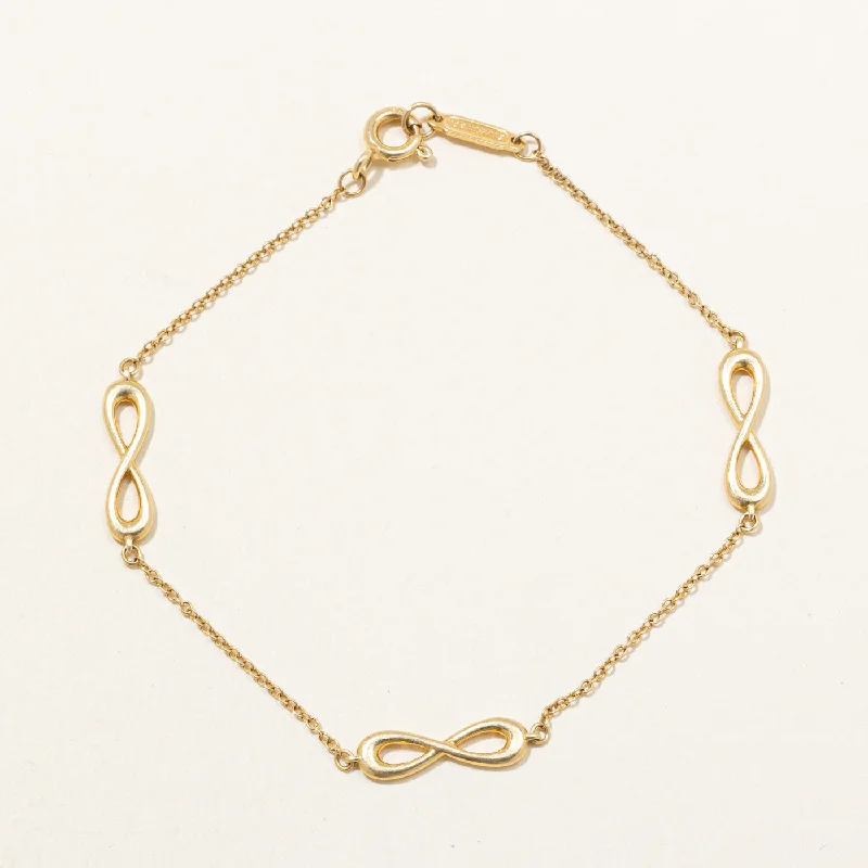 Tiffany & Co' 18k Yellow Gold Infinity Bracelet | 6" |