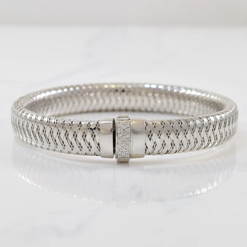 Roberto Coin' Flexible Bangle With Diamonds | 0.10ctw | 7.5" |