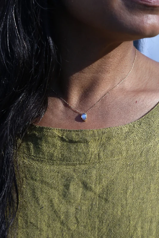 Pear Shaped Moonstone Petal Necklace