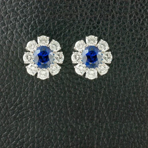 Sapphire & Diamond Earrings