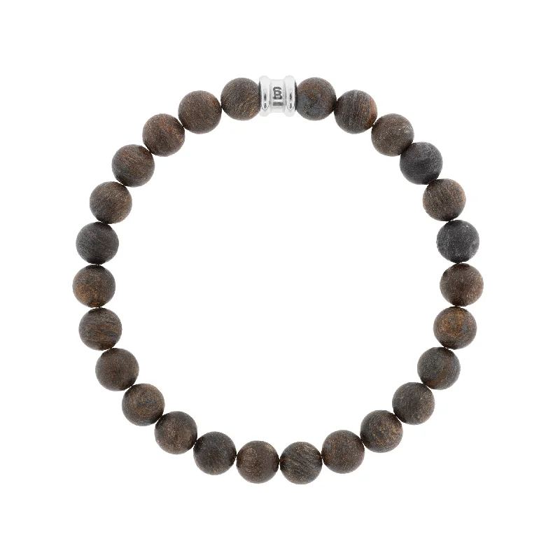 8mm Round Gemstone Bracelet Matt Bronzite SBB/011S