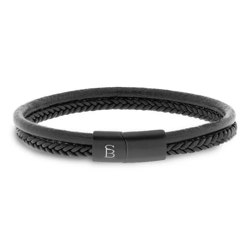 Black Edition Leather Bracelet Denby BEB/004S