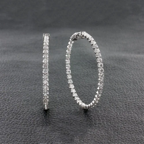 Diamond Hoop Earrings