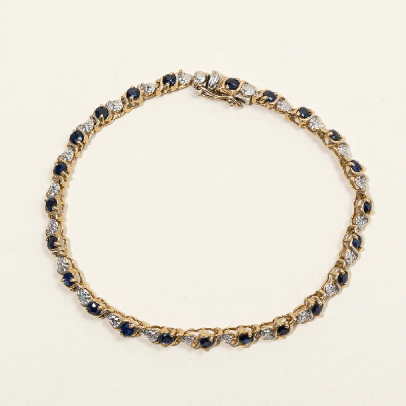 Sapphire & Diamond Bracelet | 1.80ctw, 0.04ctw | 7" |