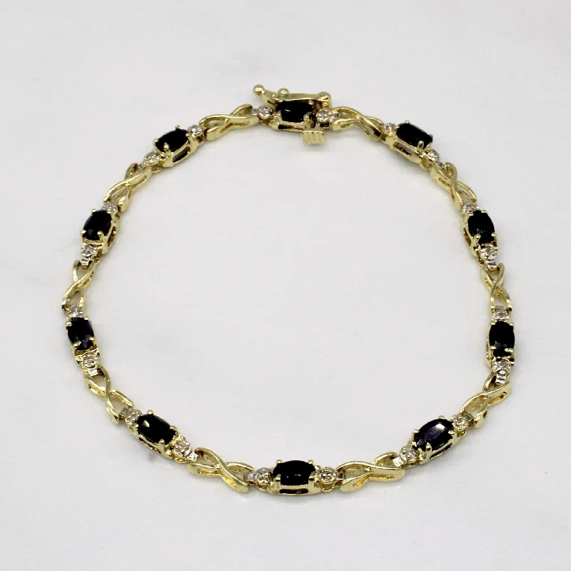 Sapphire & Diamond Bracelet | 2.70ctw, 0.06ctw | 7" |