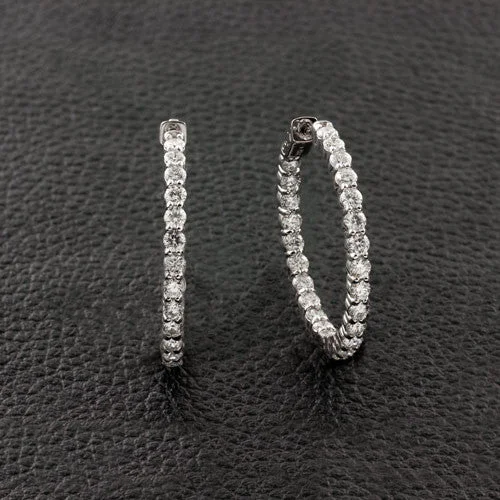 Diamond Hoop Earrings