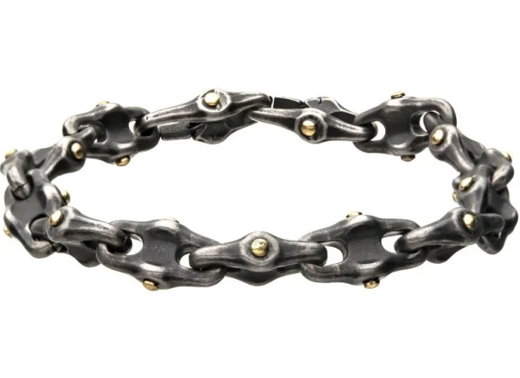 St. St. 8.25" Designed Chain adjustable Bracelet w/  Clasp