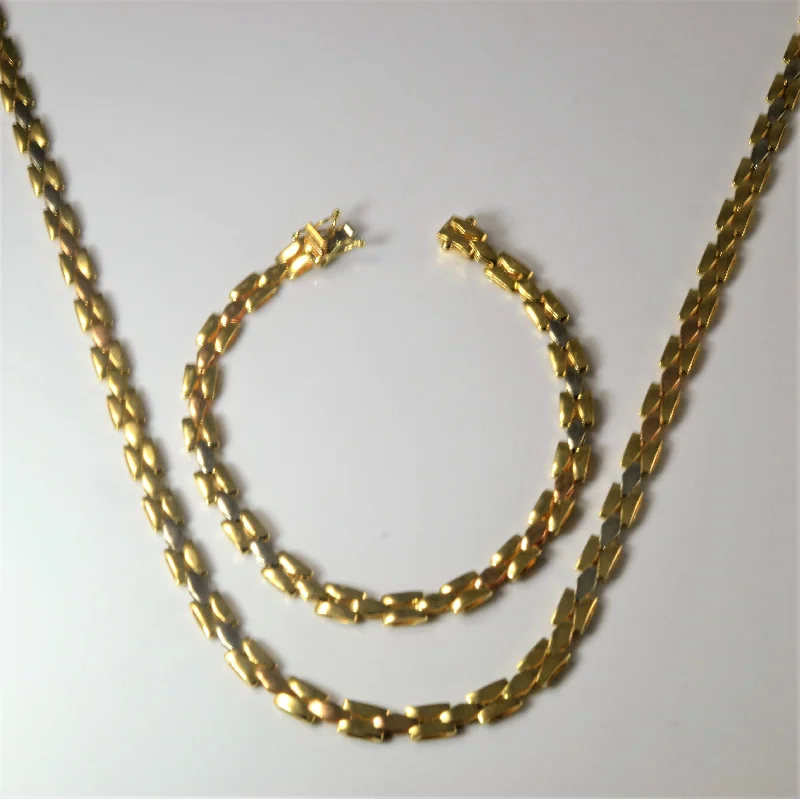 Panther Chain Necklace & Bracelet Set |