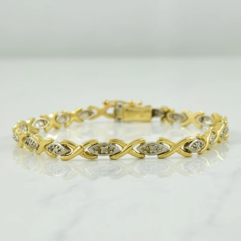 XO Diamond Bracelet | 0.16ctw | 6.75" |