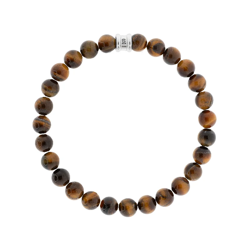 8mm Round Gemstone Bracelet Tiger Eye SBB/013S