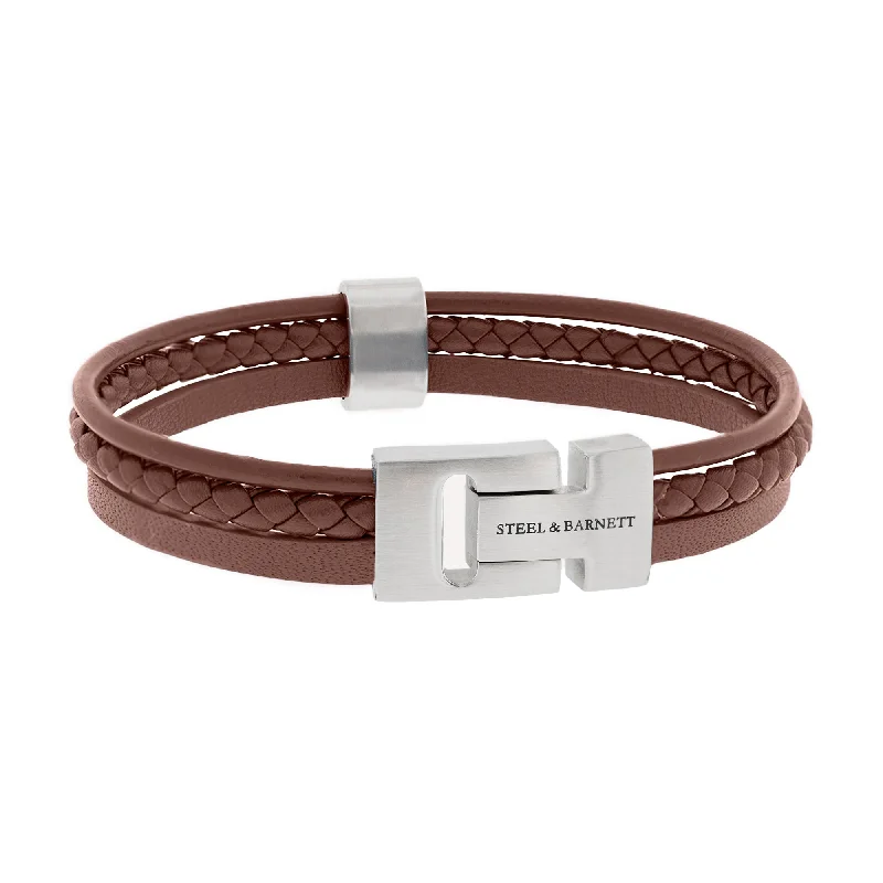 Leather Bracelet Casual Cole Peanut LBCC-003-65E85U-S