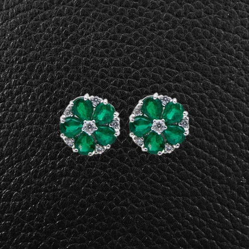 Emerald & Diamond Earrings