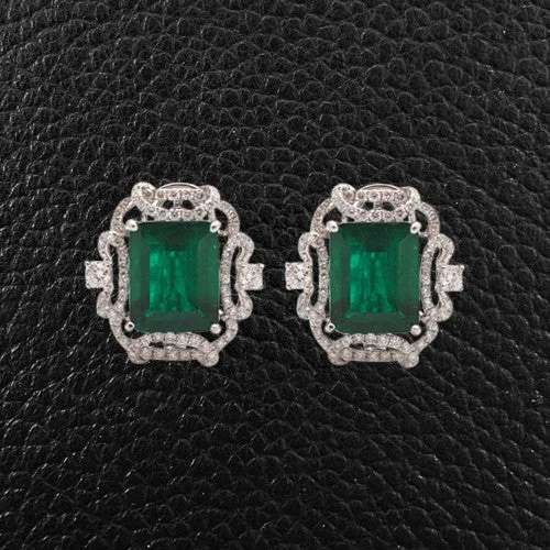 Emerald & Diamond Earrings