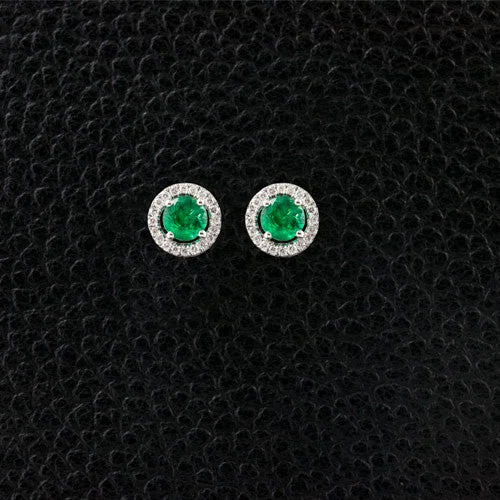 Emerald & Diamond Earrings