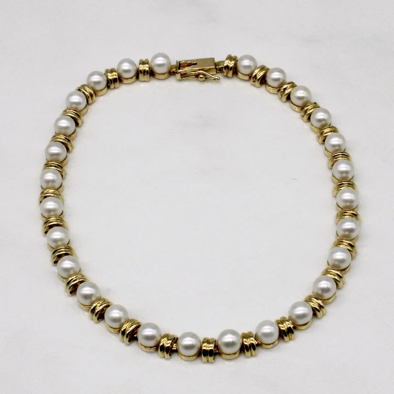 Pearl 14k Bracelet | 8" |