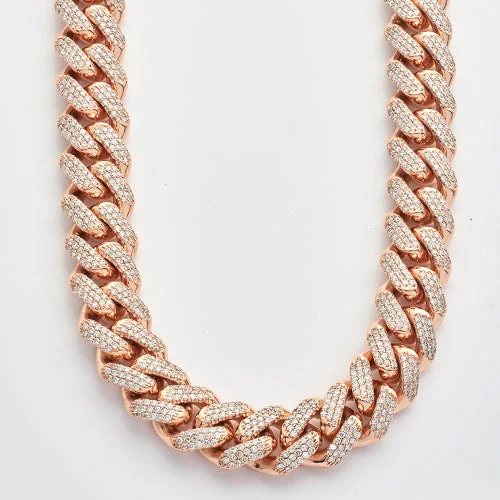 14KR 31.93CTW DIAMOND MIAMI CUBAN NECKLACE