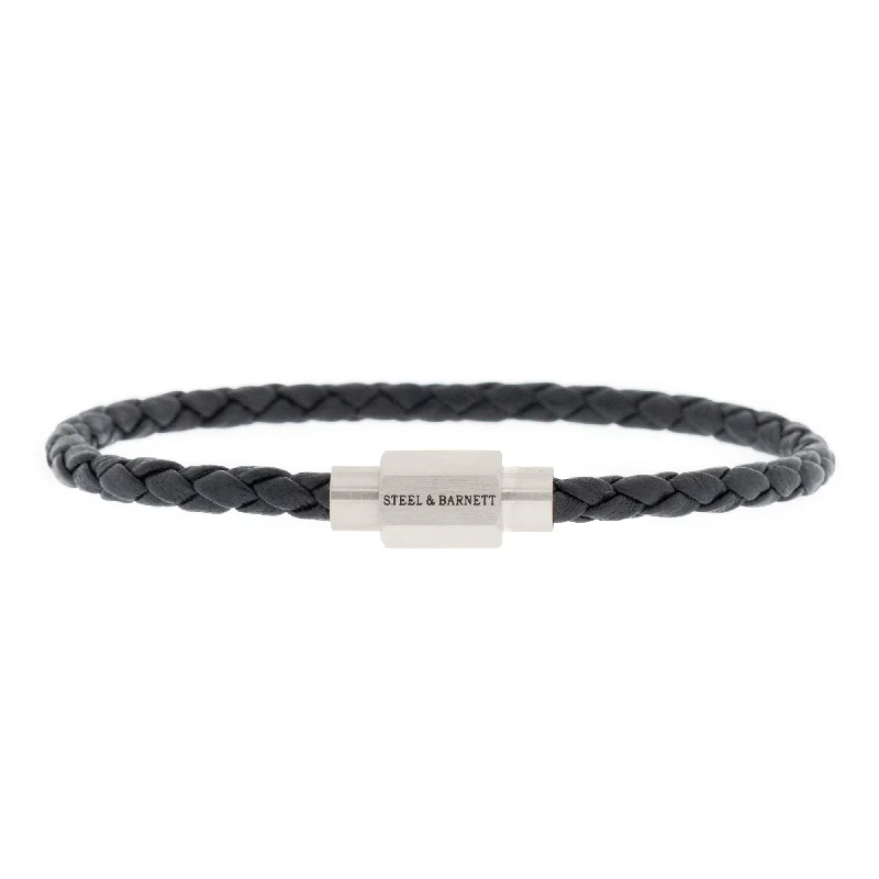 Luke Landon Nappa Leather Bracelet Black LBLL/001S