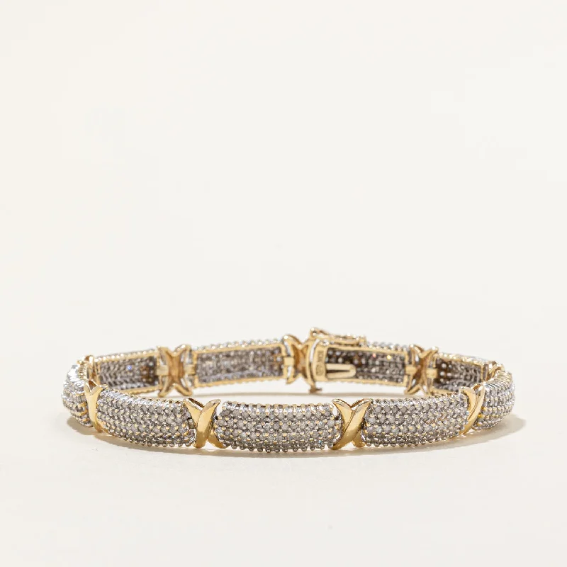 Pave Set Diamond Bracelet | 4.16ctw | 7.5" |