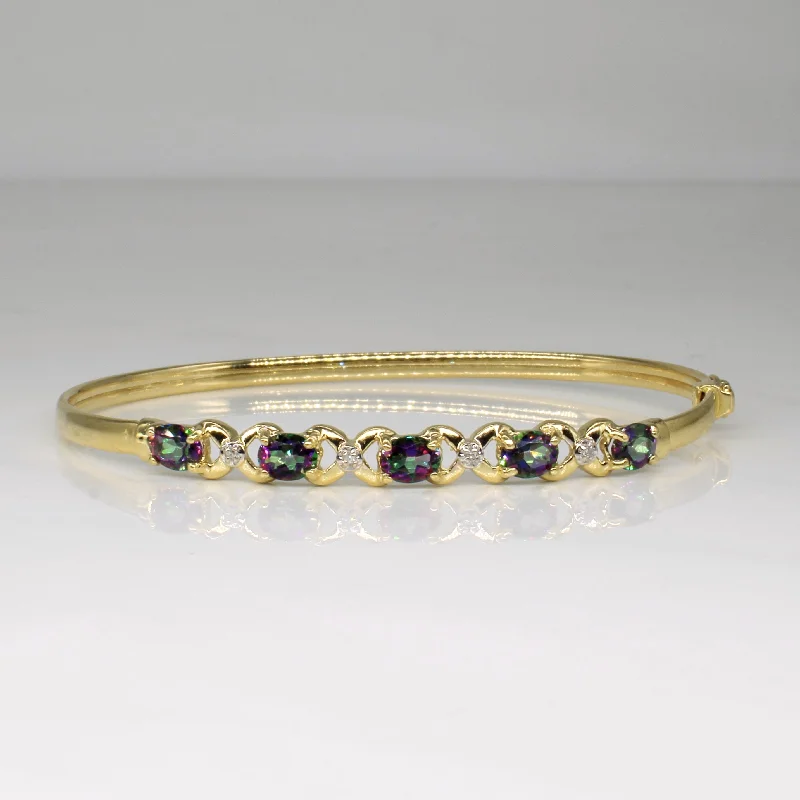 Mystic Topaz & Diamond Bracelet | 1.50ctw, 0.02ctw | 6.5" |