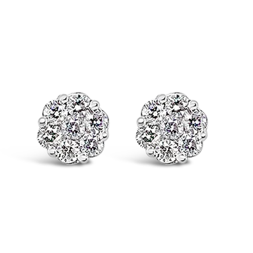 Diamond Cluster Earrings