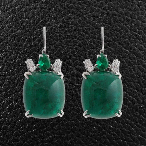 Emerald & Diamond Earrings