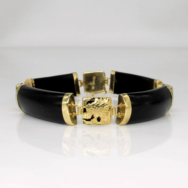 Onyx Dragon Bracelet | 28.00ctw | 7" |