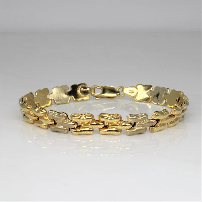 Two Tone Heavy Link Bracelet | 7.5" |