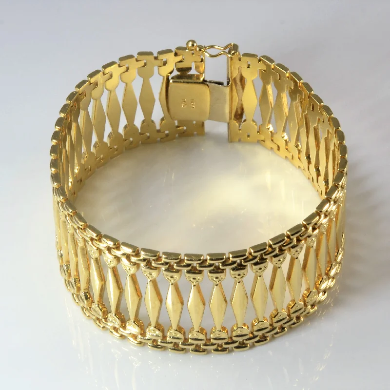 Textured Gold Bar Bracelet | 7" |