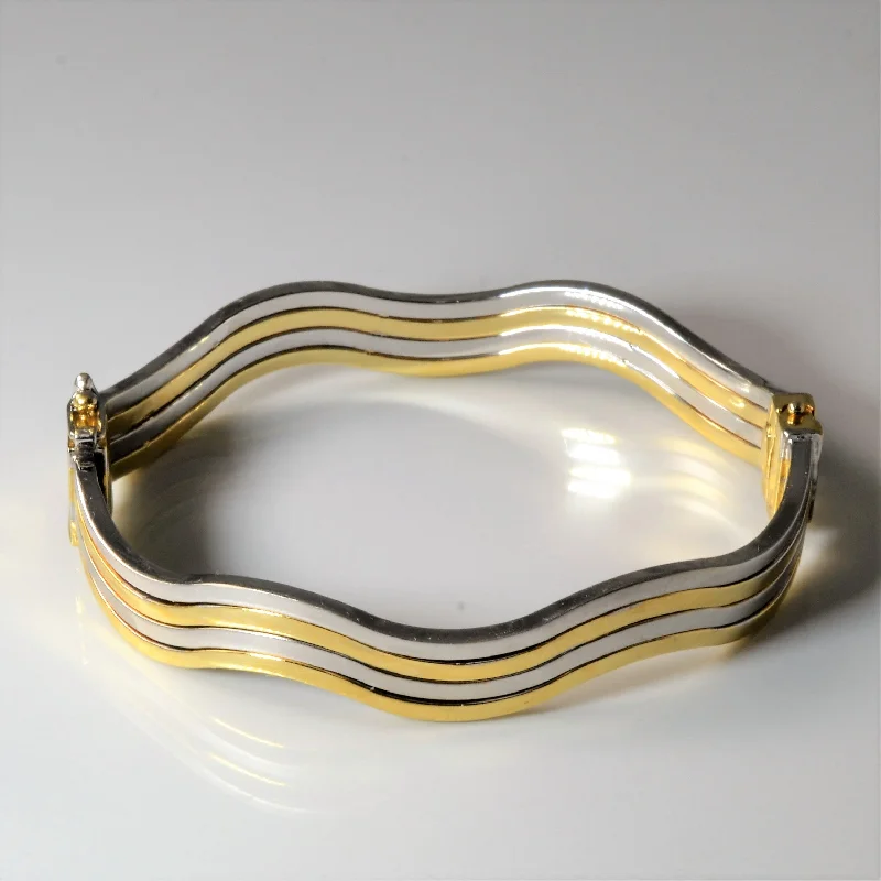 Two Tone Wave Bangle | 7.5" |