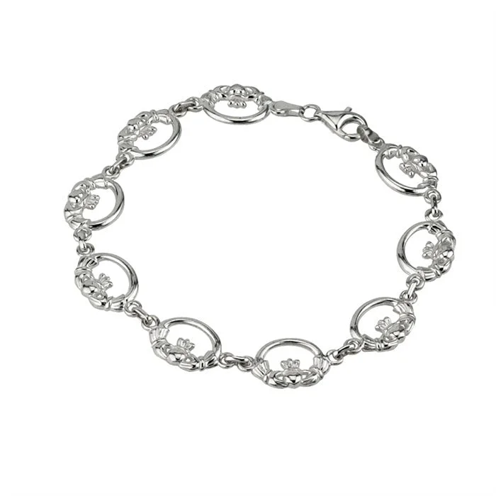 Sterling Silver Claddagh Bracelet S5372