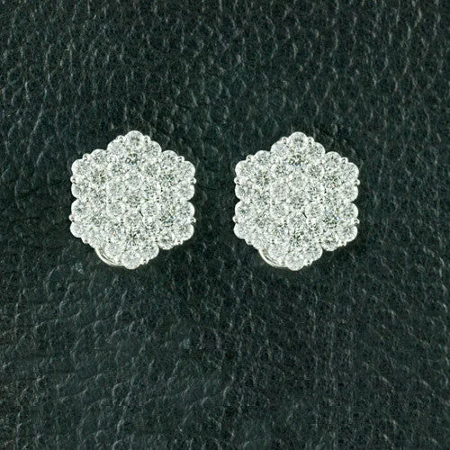 Diamond Hexagon Earrings