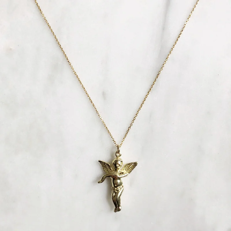 Gold Guardian Angel Necklace