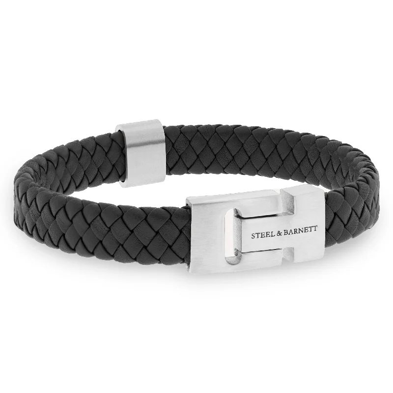 Harrison Nappa Leather Bracelet Black LBH/001S