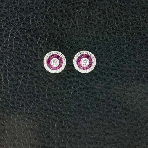 Ruby & Diamond Earrings